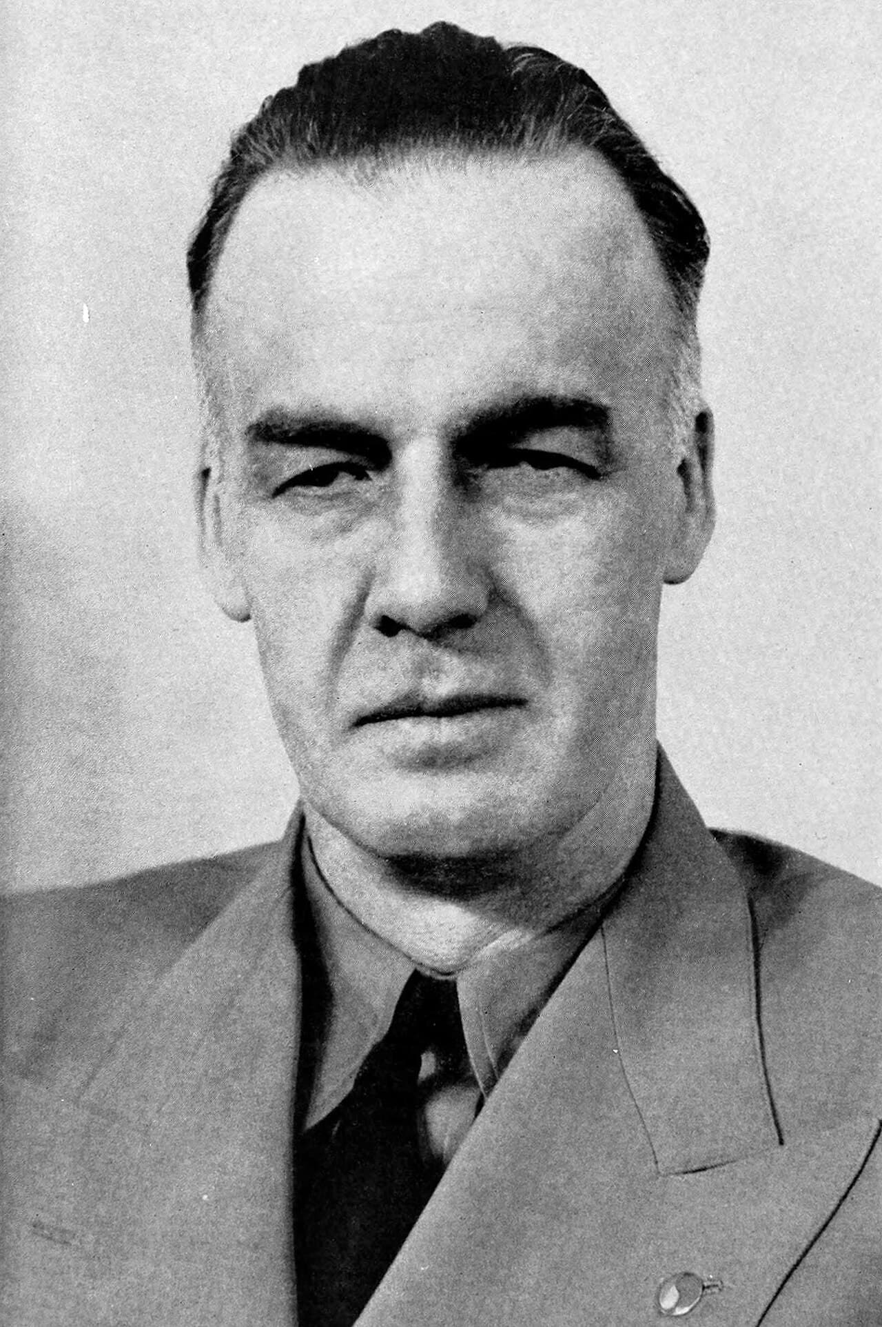 Portrait of Howard Scott in 1942, director-in-chief of Technocracy Inc.